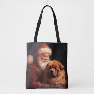 Chow Chow mit dem Weihnachtsmann Weihnachten Tasche