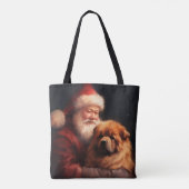 Chow Chow mit dem Weihnachtsmann Weihnachten Tasche (Rückseite)