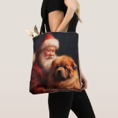 Chow Chow mit dem Weihnachtsmann Weihnachten Tasche (Von Nahem)