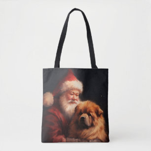 Chow Chow mit dem Weihnachtsmann Weihnachten Tasche