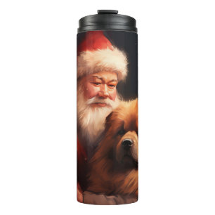 Chow Chow mit dem Weihnachtsmann Weihnachten Thermosbecher