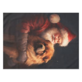 Chow Chow mit dem Weihnachtsmann Weihnachten Tischdecke (Vorderseite (Horizontal))