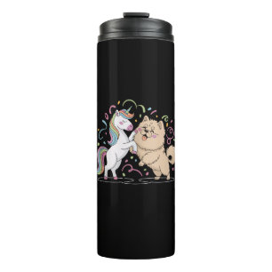 Chow Chow mit einem Einhorn Chow Chows Hund Tank T Thermosbecher