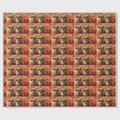 Chow Chow mit Herz-Rose Valentinstag Geschenkpapier (Flach)