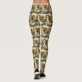 Chow Chow mit Ostereier Urlaub Leggings (Rückseite)