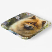 Chow Chow mit Ostereier Urlaub Pappteller (Gewinkelt)