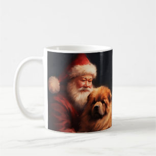 Chow Chow mit Weihnachtsmann Festive Weihnachten  Kaffeetasse