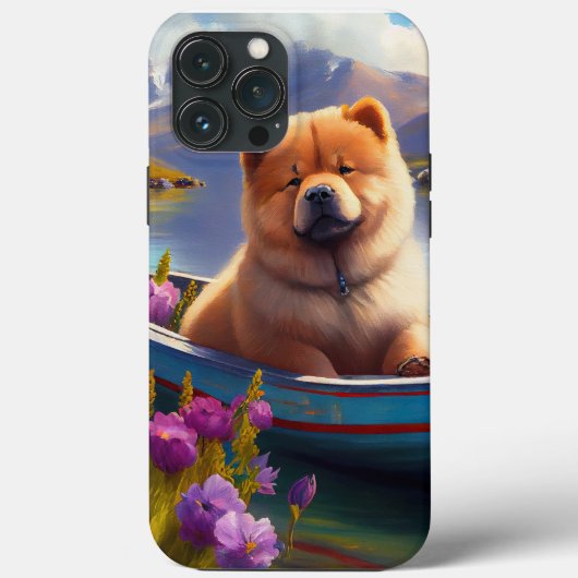 Chow Chow on a Paddle: Ein Landschaftliches Abente Case-Mate iPhone Hülle (Rückseite)