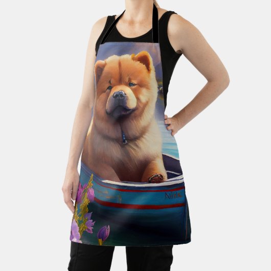 Chow Chow on a Paddle: Ein Landschaftliches Abente Schürze (InSitu)