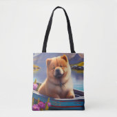 Chow Chow on a Paddle: Ein Landschaftliches Abente Tasche (Vorderseite)