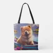 Chow Chow on a Paddle: Ein Landschaftliches Abente Tasche (Rückseite)