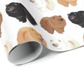 Chow-Chow-Packpapier Geschenkpapier (Rolleneckpunkt)