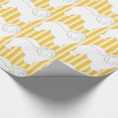 Chow-Chow Packpapier Streifen aus weißer Silhouett (Ecke)