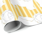 Chow-Chow Packpapier Streifen aus weißer Silhouett (Rolleneckpunkt)