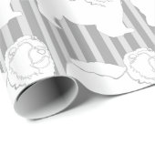 Chow-Chow Packpapier weiß Silhouette grau (Rolleneckpunkt)