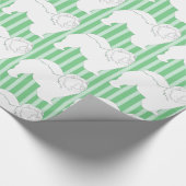 Chow-Chow Packpapier weiß Silhouette grün (Ecke)