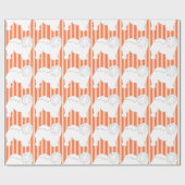 Chow-Chow Packpapier weiß Silhouette orange (Flach)