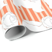 Chow-Chow Packpapier weiß Silhouette orange (Rolleneckpunkt)