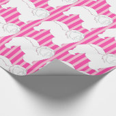 Chow-Chow Packpapier, weiße Silhouette Geschenkpapier (Ecke)