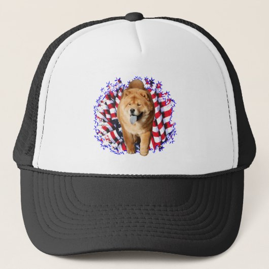 Chow Chow Patriot Truckerkappe (Vorderseite)