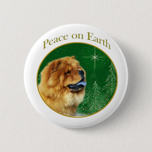 Chow Chow Peace Button (Vorderseite)