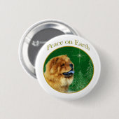 Chow Chow Peace Button (Vorne & Hinten)