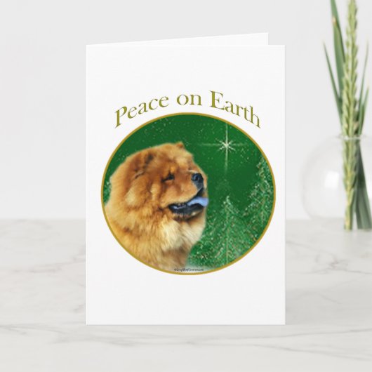 Chow Chow Peace Feiertagskarte (Vorderseite)