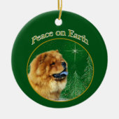 Chow Chow Peace Keramik Ornament (Vorne)