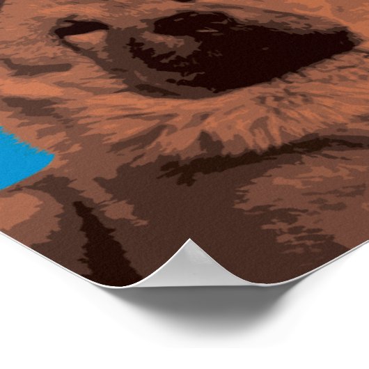 Chow Chow Pop-Art-Poster Poster (Ecke)