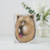 Chow Chow Postkarte (Stehend Vorderseite)