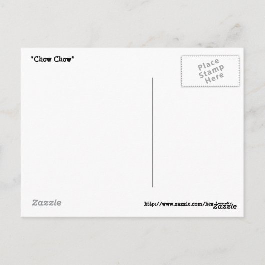 Chow Chow Postkarte (Rückseite)