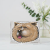 Chow Chow Postkarte (Stehend Vorderseite)