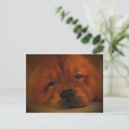 Chow Chow Postkarte (Stehend Vorderseite)