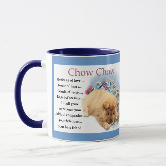 Chow Chow Puppy Art Geschenke Tasse (Links)