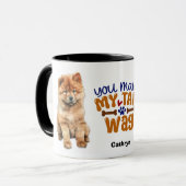 Chow Chow Puppy Dog Sie meinen Schwanz Wag Tasse (Vorderseite Links)