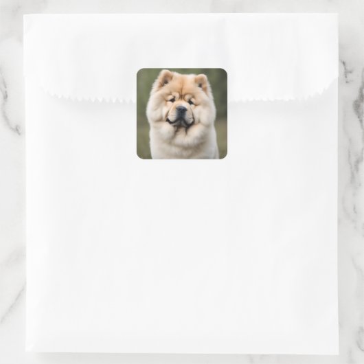 Chow Chow Quadratischer Aufkleber (Tasche)