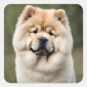 Chow Chow Quadratischer Aufkleber (Vorderseite)