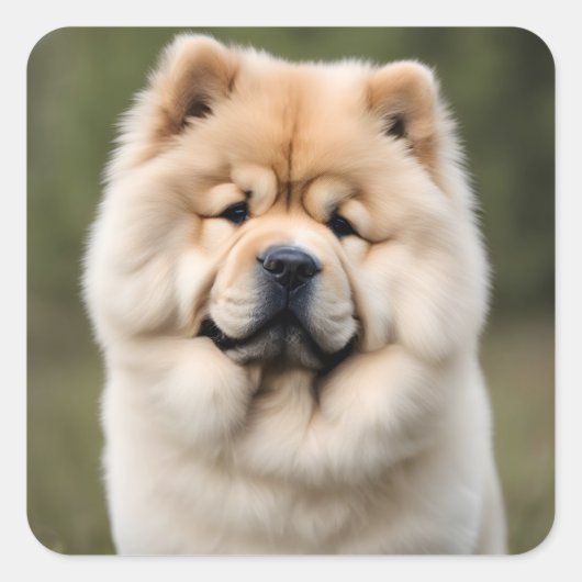 Chow Chow Quadratischer Aufkleber (Vorderseite)