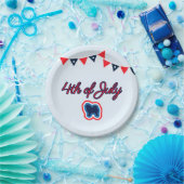Chow Chow Red White und Blue 4. Juli Artikel Pappteller (Party)