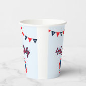 Chow Chow Red White und Blue 4. Juli Pappbecher (Links)