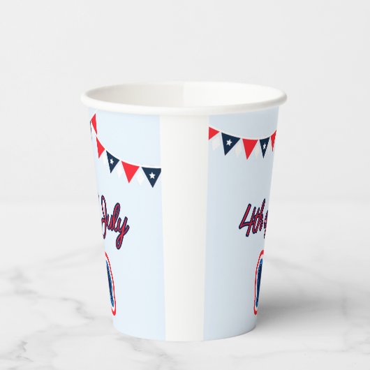Chow Chow Red White und Blue 4. Juli Pappbecher (Links)