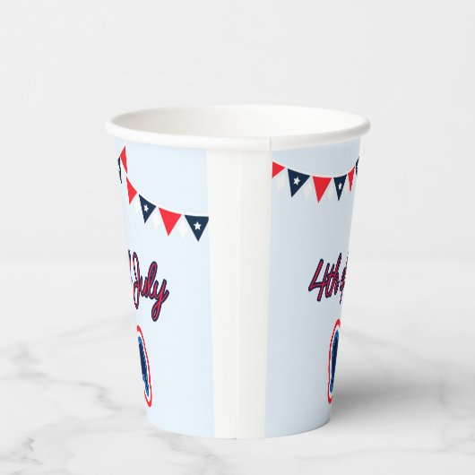 Chow Chow Red White und Blue 4. Juli Pappbecher (Rechts)