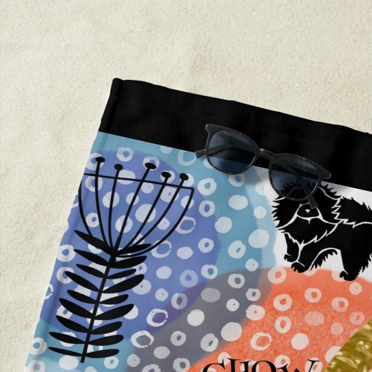 CHOW CHOW RETRO STRANDTUCH (Beispiel)