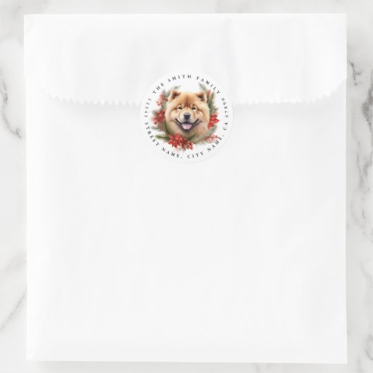 Chow Chow Round Stickers (Tasche)