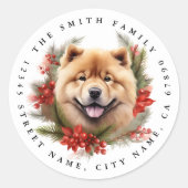 Chow Chow Round Stickers (Vorderseite)