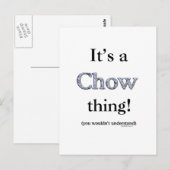 Chow Chow-Sache Postkarte (Vorne/Hinten)