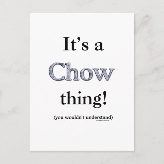 Chow Chow-Sache Postkarte (Vorderseite)