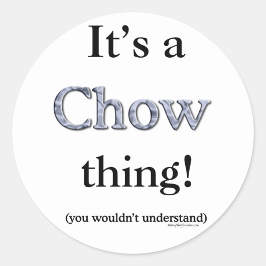 Chow Chow-Sache Runder Aufkleber (Vorderseite)