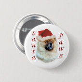 Chow Chow Santa Paws Button (Vorne & Hinten)