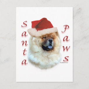 Chow Chow Santa Paws Feiertagspostkarte